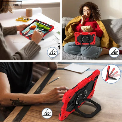 Kids Ipad Case Rotation Handle Stand