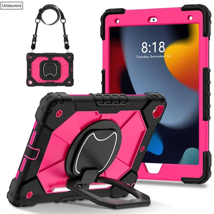 Kids Ipad Case Rotation Handle Stand