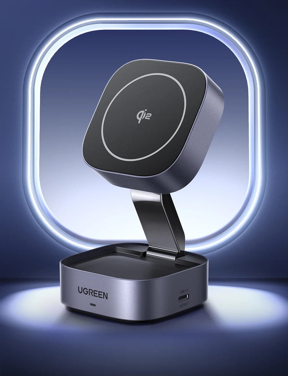 UGREEN Qi2 25W Magnetic Wireless Charger Stand 2-in-1