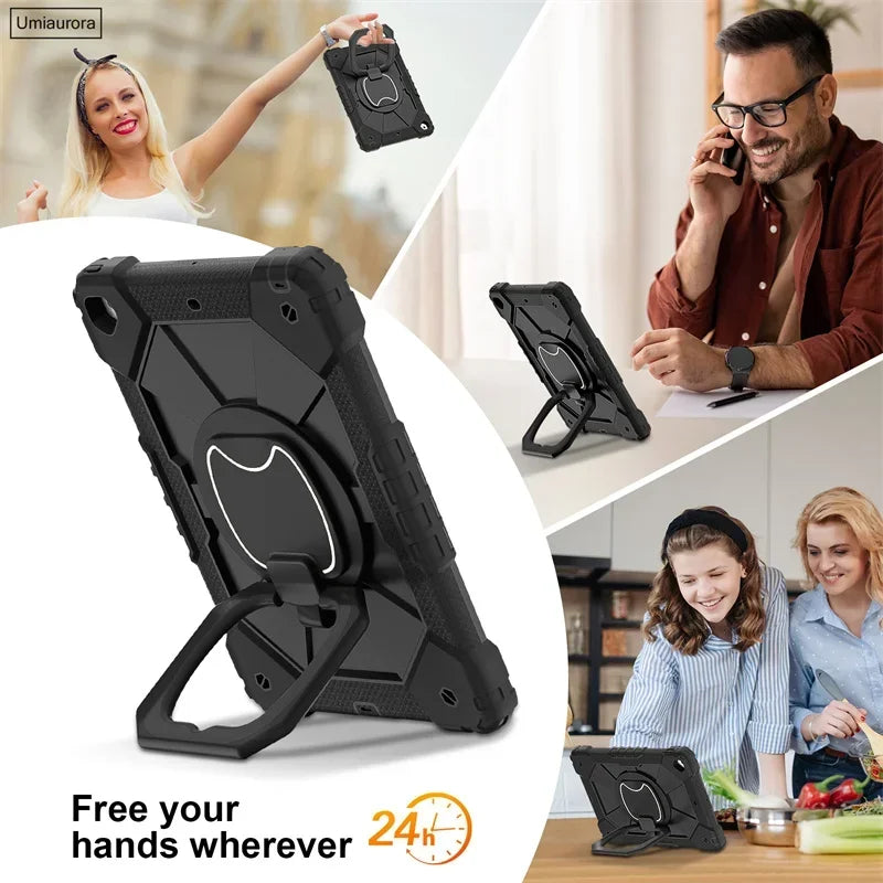 Kids Ipad Case Rotation Handle Stand